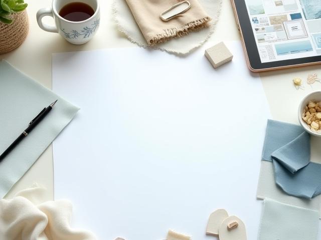 Consultation en design d'intérieur avec des échantillons de tissus et des plans